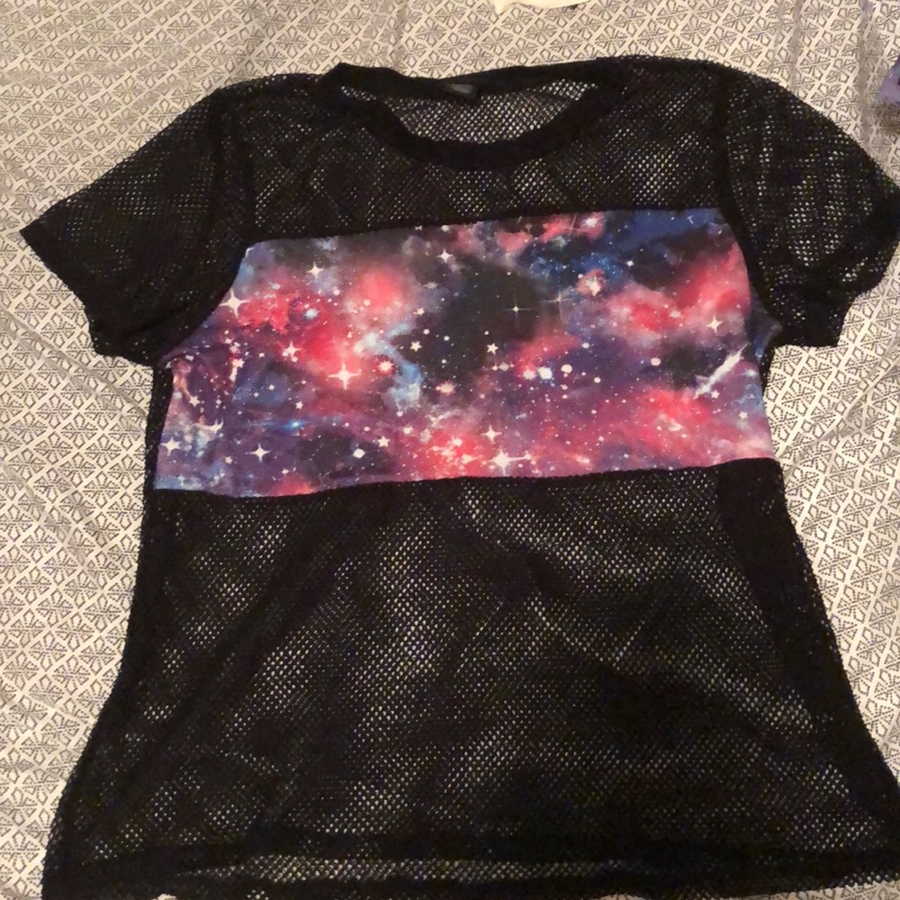 Galaxy female punk tee shirt
